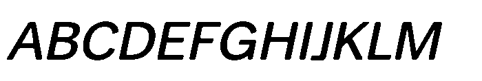 Balium Medium Oblique Font UPPERCASE