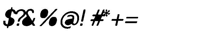 Balium Roman Oblique BKF Font OTHER CHARS