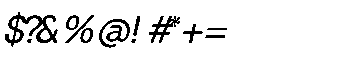 Balium Roman Oblique Bad Kerning Font OTHER CHARS