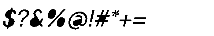 Balium Roman Oblique Fill Font OTHER CHARS