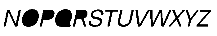 Balium Roman Oblique Fill Font UPPERCASE