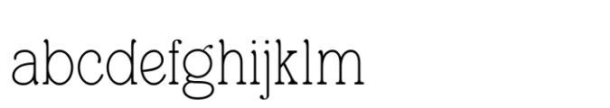 Balivia Thin Font LOWERCASE