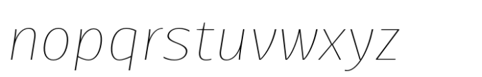 Ballarih Thin Italic Font LOWERCASE