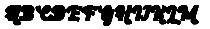 Ballpark Beauty Extruded Font UPPERCASE