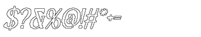 Balthis Pixel Outline Font OTHER CHARS