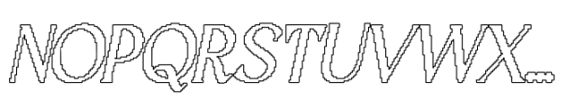 Balthis Pixel Outline Font UPPERCASE