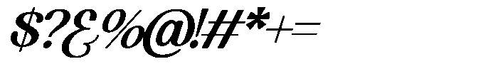Balurie Italic Font OTHER CHARS