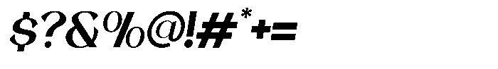 Balvier Italic Font OTHER CHARS