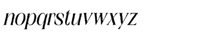 Balvine Rough Italic Font LOWERCASE