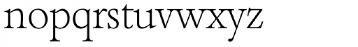 Bamberg Serial ExtraLight Font LOWERCASE