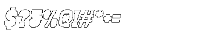 Bamboly Pixel Outline Font OTHER CHARS