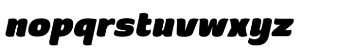 Banburi Black Italic Font LOWERCASE
