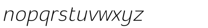 Banburi Extra Light Italic Font LOWERCASE