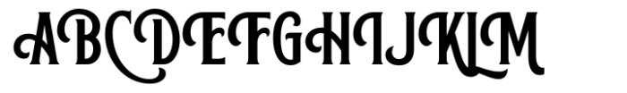 Bancher Font UPPERCASE