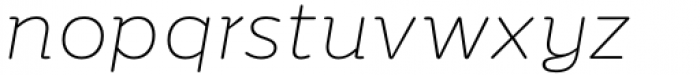 Banda Nova Thin Italic Font LOWERCASE