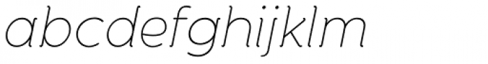 Banda Thin Italic Font LOWERCASE