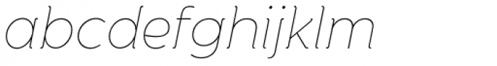 Banda UltraThin Italic Font LOWERCASE