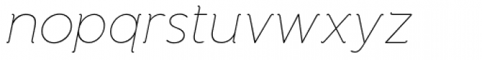 Banda UltraThin Italic Font LOWERCASE