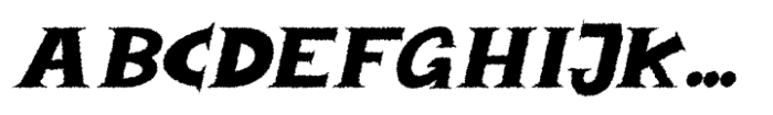 Bandaland Rough Italic Font UPPERCASE