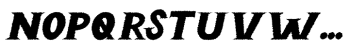 Bandaland Rough Italic Font UPPERCASE
