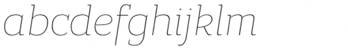Bandera Cyrillic Thin Italic Font LOWERCASE