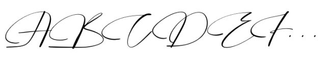 Bangkok Signature Regular Font UPPERCASE