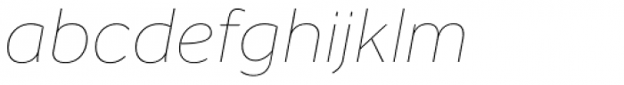 Banjax Thin Italic Font LOWERCASE