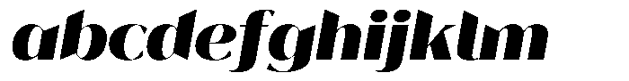 Bankins Expanded Bankins Black Expanded Slant Font LOWERCASE