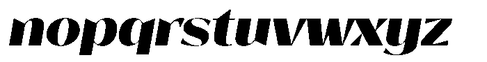 Bankins Expanded Bankins Black Expanded Slant Font LOWERCASE