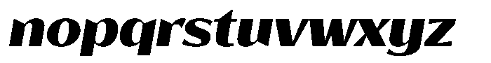 Bankins Expanded Bankins Black Xc AExpanded Slant Font LOWERCASE