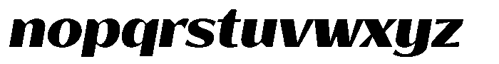 Bankins Expanded Bankins Black Xc AMr AExp Slant Font LOWERCASE