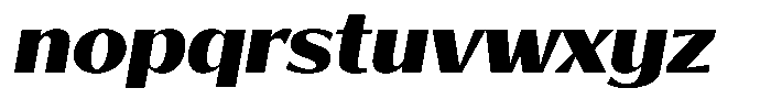 Bankins Expanded Bankins Black Xc AMr BExp Slant Font LOWERCASE