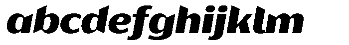 Bankins Expanded Bankins Black Xc BExpanded Slant Font LOWERCASE