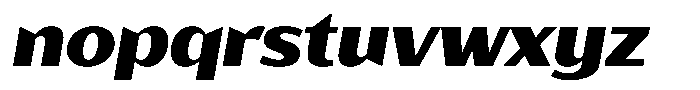 Bankins Expanded Bankins Black Xc BExpanded Slant Font LOWERCASE