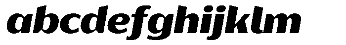 Bankins Expanded Bankins Black Xc BMr AExp Slant Font LOWERCASE