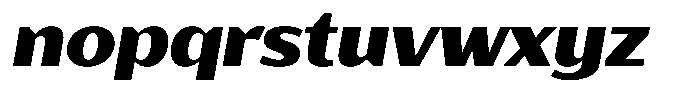 Bankins Expanded Bankins Black Xc BMr AExp Slant Font LOWERCASE