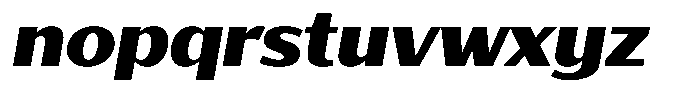 Bankins Expanded Bankins Black Xc BMr BExp Slant Font LOWERCASE