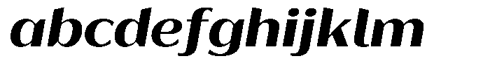 Bankins Expanded Bankins Bold Xc AMr AExp Slant Font LOWERCASE