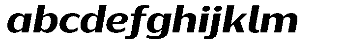 Bankins Expanded Bankins Bold Xc BMr BExp Slant Font LOWERCASE