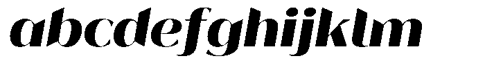 Bankins Expanded Bankins Extra Bold Exp Slant Font LOWERCASE