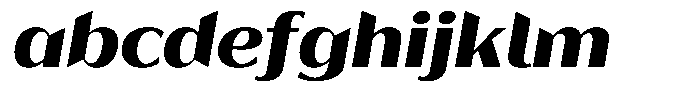 Bankins Expanded Bankins Extra Bold Xc AExp Slant Font LOWERCASE
