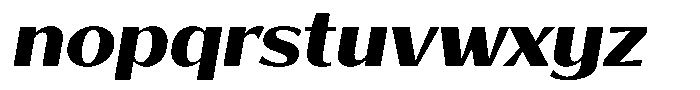Bankins Expanded Bankins Extra Bold Xc AMr BExp Slant Font LOWERCASE