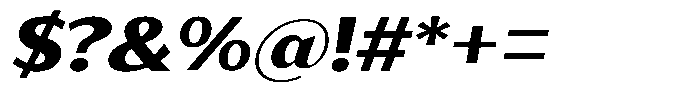 Bankins Expanded Bankins Extra Bold Xc BExp Slant Font OTHER CHARS