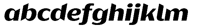 Bankins Expanded Bankins Extra Bold Xc BExp Slant Font LOWERCASE