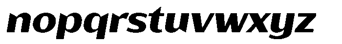 Bankins Expanded Bankins Extra Bold Xc BExp Slant Font LOWERCASE