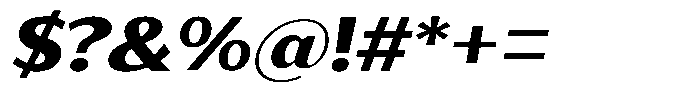 Bankins Expanded Bankins Extra Bold Xc BMr AExp Slant Font OTHER CHARS
