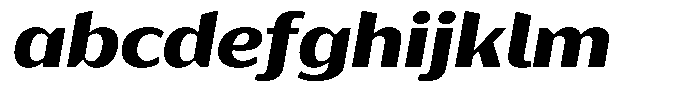 Bankins Expanded Bankins Extra Bold Xc BMr AExp Slant Font LOWERCASE