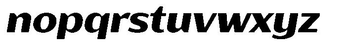 Bankins Expanded Bankins Extra Bold Xc BMr AExp Slant Font LOWERCASE