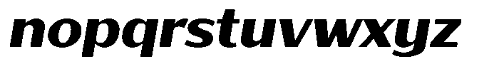 Bankins Expanded Bankins Extra Bold Xc BMr BExp Slant Font LOWERCASE
