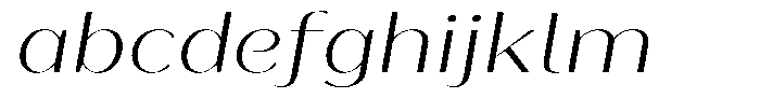 Bankins Expanded Bankins Extra Light Mr AExp Slant Font LOWERCASE